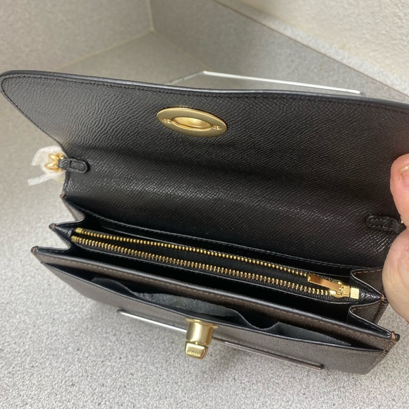 Coach Crossbody Bronze Wallet with Detachable Long Chain Strap NWT - Picture 11 of 14